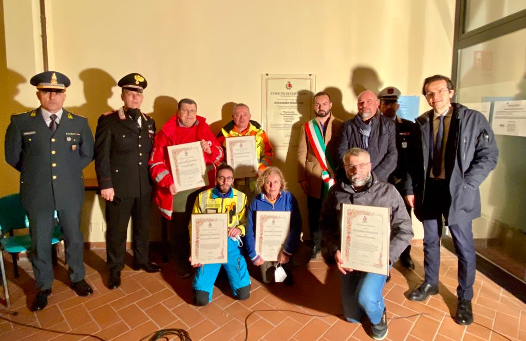 Emergenza Covid, inaugurata la targa dell'encomio solenne ai volontari