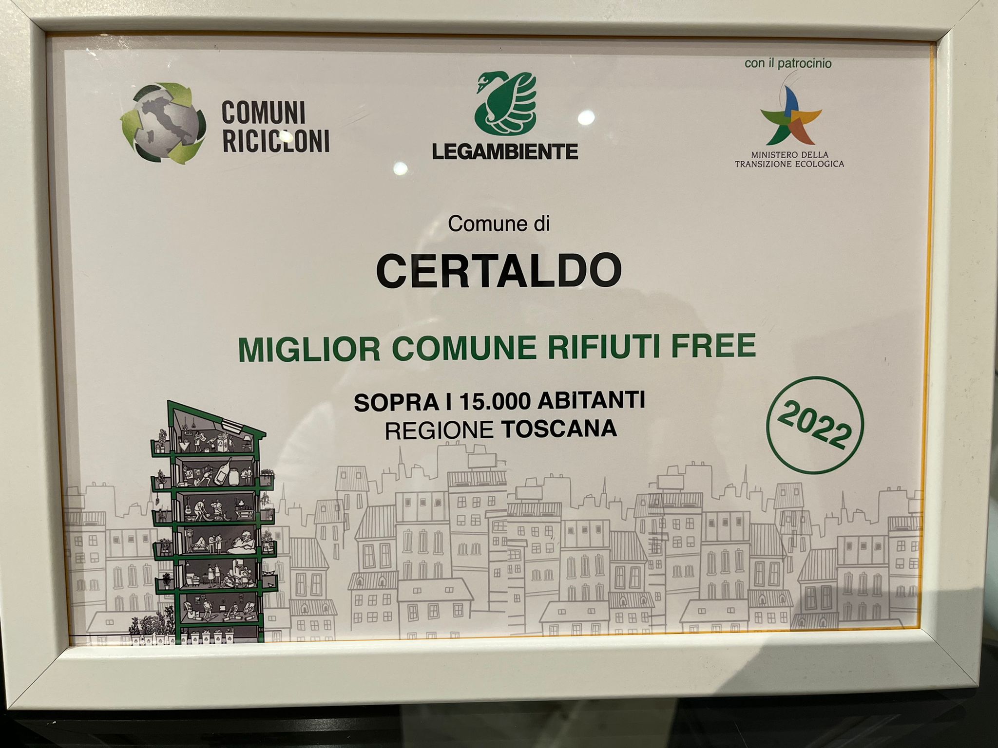 Certaldo il “Comune più riciclone” sopra i 15mila abitanti in Toscana